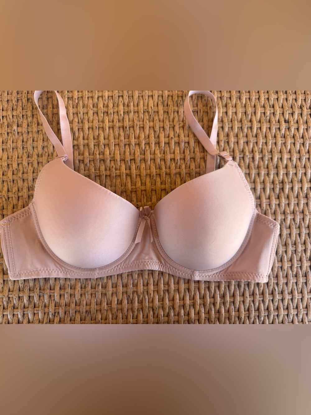 Sofra Intimates Beige Full‎ Coverage Adjustable Straps bra. Underwire Size 36C